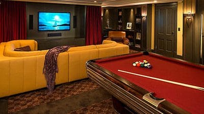 Pool Table Makes Home Theater More Entertaining