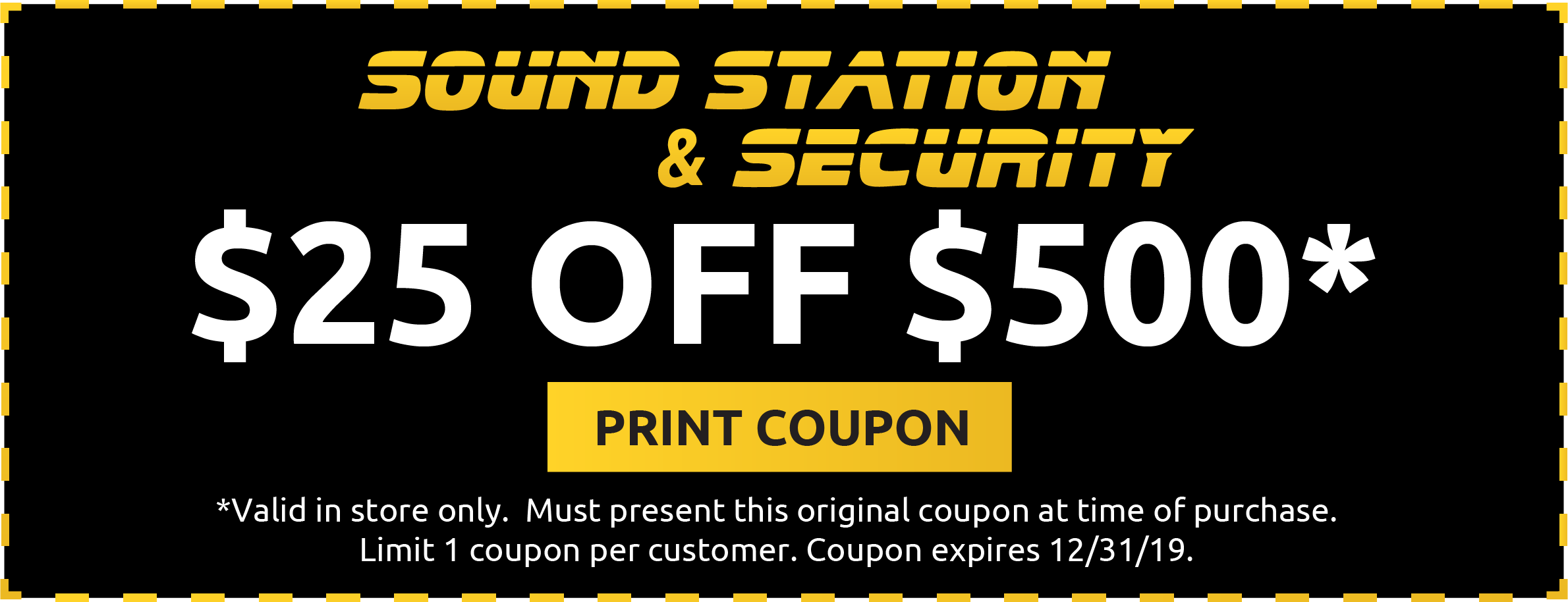 Sound Station & Security Coupon