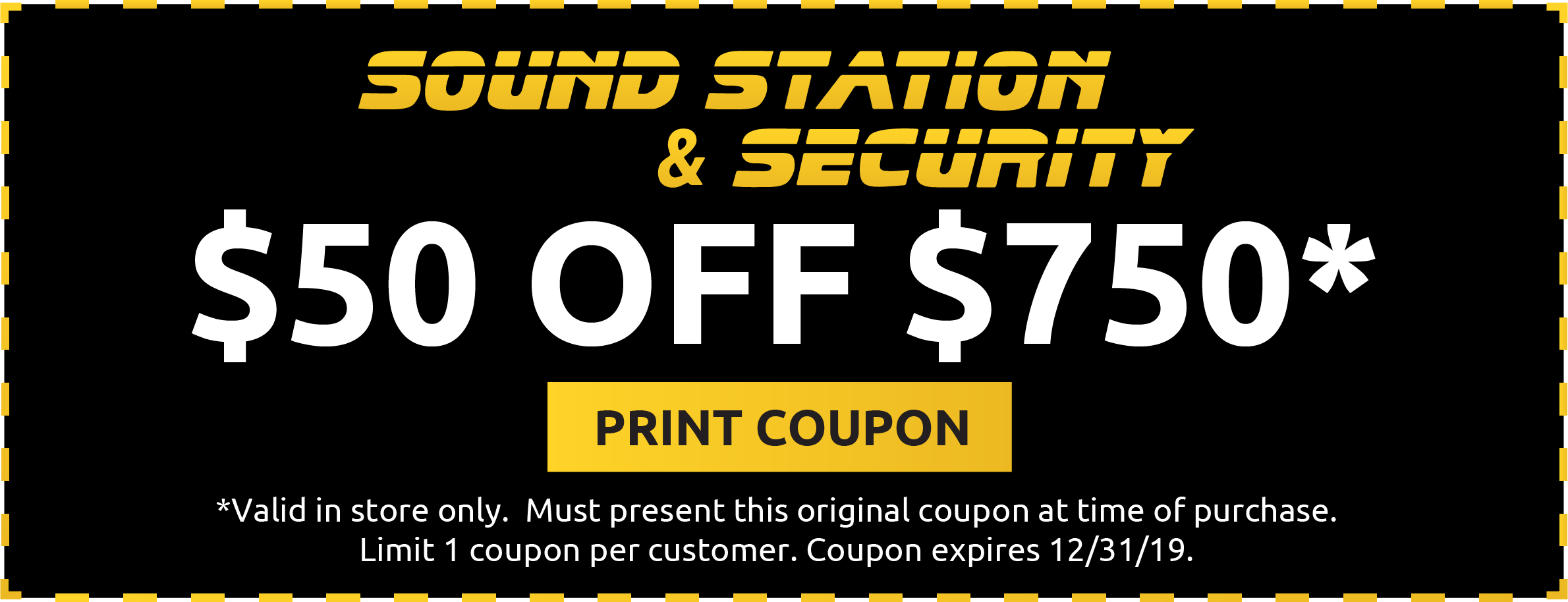 Sound Station & Security Coupon